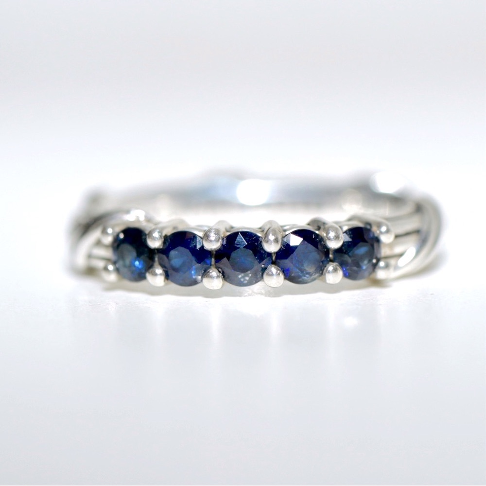 Peter Thomas Roth Signature Classic 5-Stone Band w/ Blue Sapphires in Sterling